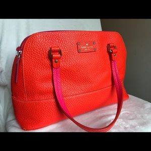 Kate Spade Bright Orange/Pink Large Tote